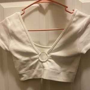 White small crop top
